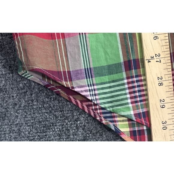 Vintage Polo Ralph Lauren Red Plaid Button Down Shirt Size XL Classic Fit Pony - Picture 5 of 8